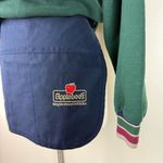 Jerzees Vintage 90s Applebee’s Server Uniform Green Sweatshirt and Navy Apron with Logos Photo 2