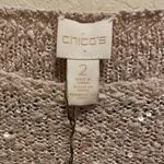 Chico's  Sequin Shine Maya Pullover Sweater In Soft Orchid Size 2 (L) NEW Photo 4