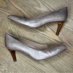 Stuart Weitzman  Silver Woven Pumps Pointed Toe Low Heels Women’s Size 7.5 Photo 6