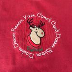 Target Women’s L/G Red Christmas Crewneck Sweatshirt Rudolph Reindeer Size Large Photo 1