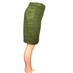 209 WST 38th Med Olive Green Camo Textured Thick Cozy Pencil Skirt Full Back Zip Size 6 Photo 6