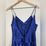 Victoria's Secret Vintage Gold Label 80’s 90’s Victoria’s Secret Royal Blue Satin Slip Negligee M Photo 13