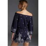 Farm Rio  x Anthropologie Jackie Embroidered Linen Blend Romper Size XS Photo 2