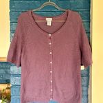 Jaclyn Smith ‎ Mauve Knit Cardigan Photo 1