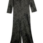 ZARA  Circular Trafaluc Womens Jumpsuit Animal Print Green Black Safari Small Photo 4