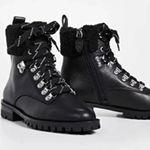 Rebecca Minkoff women Black leather biker combat boots size 9.5 Photo 1