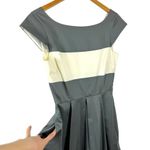 Kate Spade Adette Midi Dress Pleated Pippa Middleton Colorblock Cap Sleeve SZ 6 Photo 4