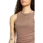 BP Ruched Mesh Body-Con Mini Dress Medium Brown Taupe NWT Medium Photo 2