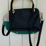 Purse Elegant Green and Black Satchel with Gold Handle/CESCA Photo 2
