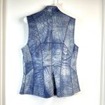 Womens Shearling Lambskin Vest Blue Size M Audrey Talbott Made In New Zealand Size M Photo 1
