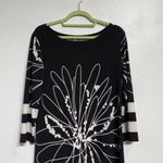 MT Collection Black Floral Midi Dress Sz M White Size M Photo 1