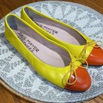 PAUL MAYER LEATHER CAP TOE FLATS SHOES A10 Yellow Size 7 Photo 2