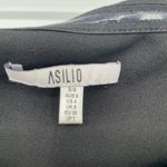 Asilio  Rebel Nights Bodysuit Black Off Shoulder Cap Sleeve Style AS201333 Size 8 Photo 2