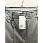 H&M NWT  Faux Leather High Waisted Straight Leg Trouser Pants Black Womens Size 6 Photo 3