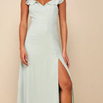 Lulus  Sage Green Maxi Dress Photo 0