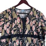 White Swan Women Scrub Top XL Foliage Print Medical Uniform Nurse Workwear Fall Photo 7