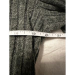 Women's Fantaslook Dark Grey Ribbed Long Sleeve Tee Shirt L Green Size L Photo 4