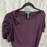 Lauren Ralph Lauren Purple Boat Neck Slinky Dress Lined Fitted Size 6 Photo 1