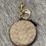 Coach X Jean Michel Basquiat Circular Coin Pouch In Signature Canvas Purse Charm Photo 4