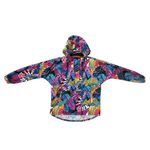Lauren James  Anorak Colorful Floral Tropical 1/4 Zip Windbreaker Jacket Sz Small Photo 1