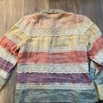 Sézane Striped Lace Ramie Blouse Spring 24 Fairy Whimsical 34 Cottagecore Dainty Photo 4