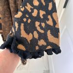 Dress Up Nora Luxe Knit Leopard Ruffle Open Cardigan SZ M Photo 2