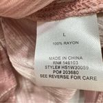 Hippie Rose  Mauve & Cream Boho Floral Design Long Sleeve Button Front Top Large Photo 8