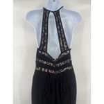 Sequin Hearts Y2K  Lace Full Length Dress Sz 7 Hoco Whimsigoth Lace Ruffle Halter Photo 3