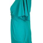 ECI NEW  Teal Small Jeweled Short Sleeve Blouse Photo 2