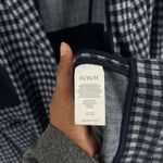 CAbi Checkup Blazer Jacket Womens Medium Navy Blue Gingham Check Stretch Formal Photo 8