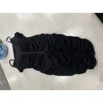Privy  Ruched Bodycon Dress Sleeveless‎ Cocktail Party Dress Black Large Photo 2