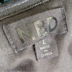 NBD Tigerlily Mini Metallic Ruffle Mini Dress Aquatic Blur size large Photo 8