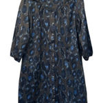 EXPRESS Button Front Shirt Dress Size Medium Lightweight Preppy Business Casual Photo 0