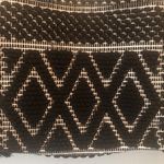 Sole Society  Palisades Woven Tote W/Tassels Textured Geometric Shape Large 20X13 Photo 2