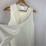 Quinn White Layer Draped Sleeveless Tank Blouse Top S Photo 4