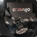 Oliver O nwt size medium Black and White houndstooth Women's Sweater jacket Photo 3