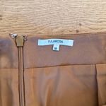 Tularosa - Ginny Faux Suede Panel Mini Skirt in Brown Photo 1