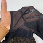 Material Girl Material Girl Metallic Gold Mesh Neckline Dress Photo 5