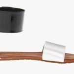 Volcom  Black and Silver Slide Sandals Modern Minimalist Design Photo 2