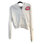 Lauren Moshi Lips & Eye Cropped Hoodie Size XS Photo 3
