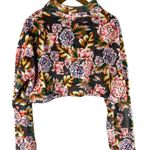 Urban Outfitters Outfitters Angela Cozy Floral Fleece Quarter Zip Pullover Size Medium Photo 4