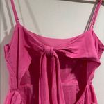 Bardot  dress Amelie Tiered Linen blend NEW Size 8 medium pink pop lined Photo 4