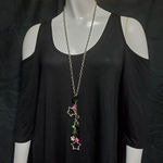 Emo Star & Heart Necklace Silver Photo 0