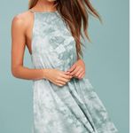 Billabong Swing Along Sage Green Tie-Die Dress Photo 0