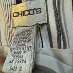 Chico's Monochrome Striped Jacket Button Front Cuffed Long Sleeve Size Large Photo 5