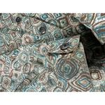 cj banks Geometric Print Utility Shirt Jacket Shacket Teal Brown Size 1X Photo 3