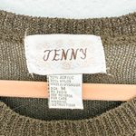 VTG Jenny Womens Sweater Size M Chocolate Brown Cable Knit Sheer Lightweight 90s Size M Photo 3