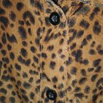 Boohoo 14 Shirt Dress Long Sleeved Tan Leopard Print Plus Photo 6