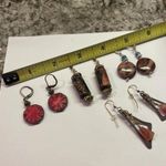 Lot Of 4 Costume Pierced Earrings Dangle BEAD Beaded Colorful Mix Some Handmade Photo 3