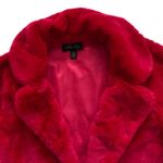 Melissa Paige Coat Faux Fur Red Soft Warm Holiday Teddy Jacket Size Small Photo 6